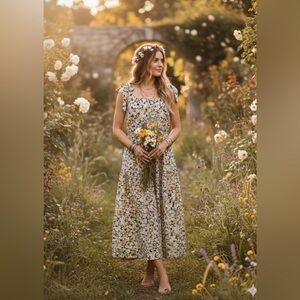 Social Standard by Sanctuary
Black Daisy Print Maxi Long Tiered dress size XL